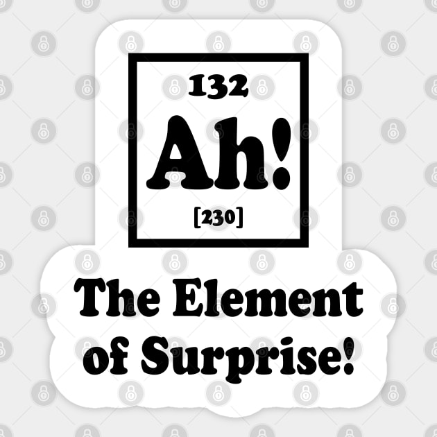 Ah The Element of Surprise Sticker by ScienceCorner